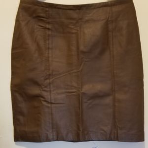 Savannah, 16 , Brown Leather Skirt